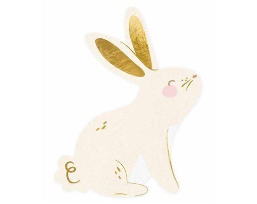 20PK BUNNY SHAPED NAPKINS