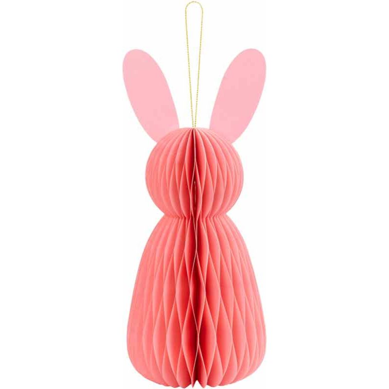 30cm PINK BUNNY HONEYCOMB PAPER DECORATION