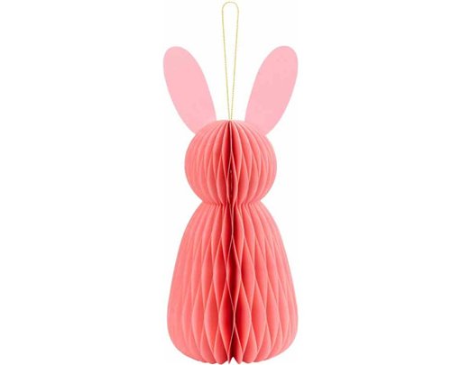 30cm PINK BUNNY HONEYCOMB PAPER DECORATION