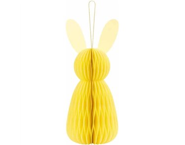 30cm YELLOW BUNNY HONEYCOMB PAPER DECORATION