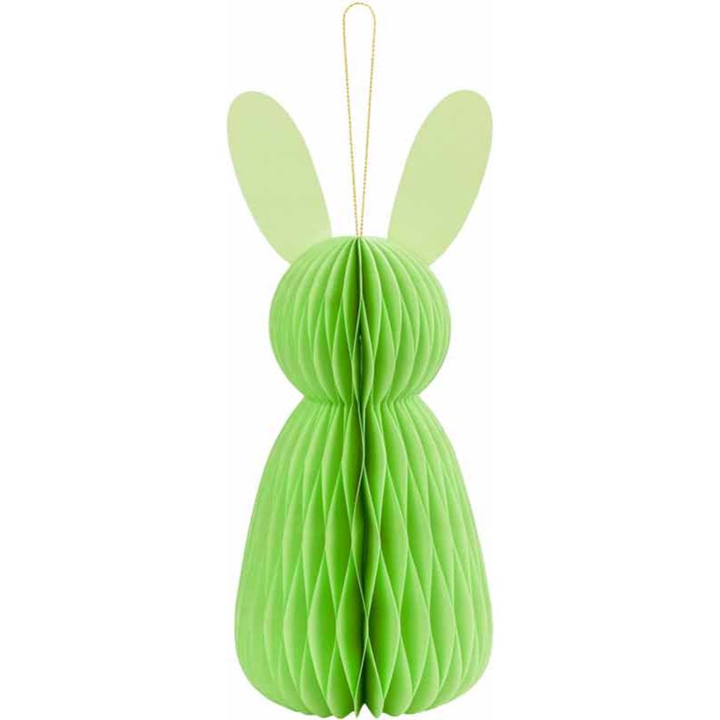 30cm LIGHT GREEN BUNNY HONEYCOMB PAPER DECORATION