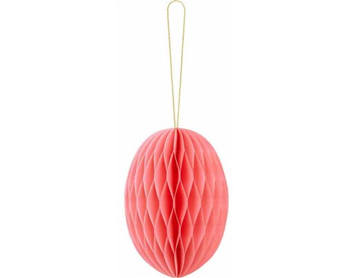 12cm PINK EGG HONEYCOMB PAPER DECORATION
