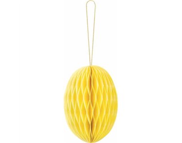 12cm YELLOW EGG HONEYCOMB PAPER DECORATION