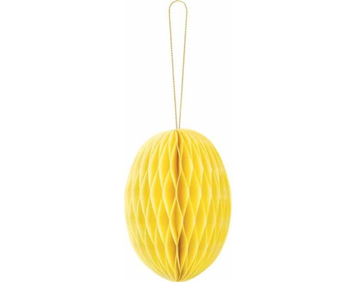 12cm YELLOW EGG HONEYCOMB PAPER DECORATION