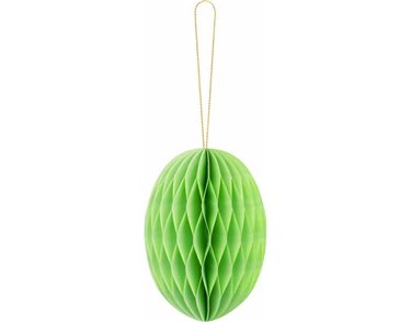12cm LIGHT GREEN EGG HONEYCOMB PAPER DECORATION