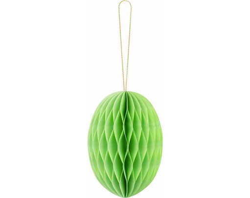 12cm LIGHT GREEN EGG HONEYCOMB PAPER DECORATION