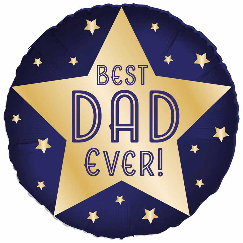 18in BEST DAD EVER FOIL BALLOON