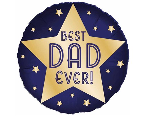 18in BEST DAD EVER FOIL BALLOON
