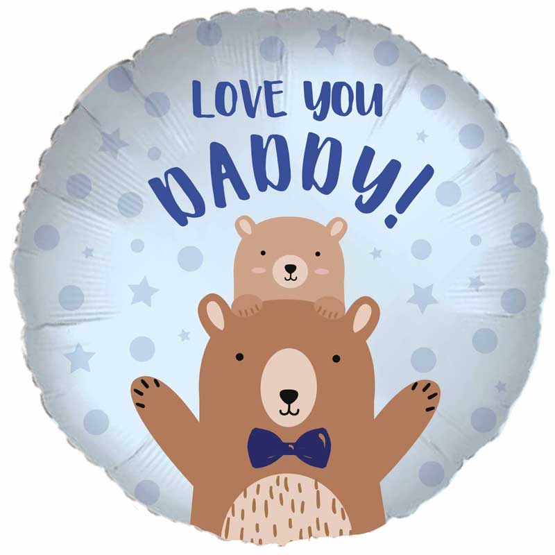 18in LOVE YOU DADDY BEAR FOIL BALLOON