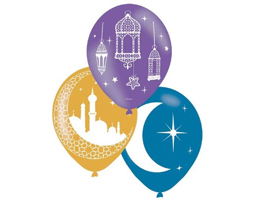 6PK 11in OPULENT EID BALLOONS