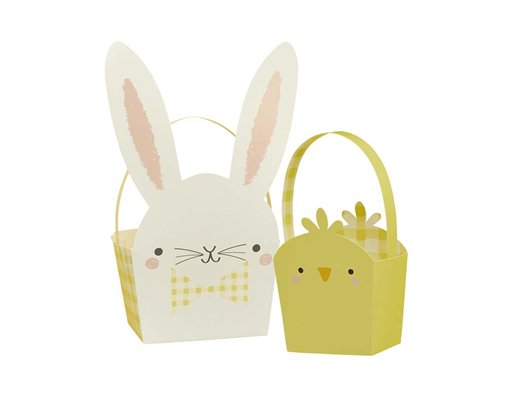 5PK EASTER BUNNY & CHICK BASKETS
