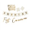 4m GOLD COMMUNION PERSONLISED BANNER