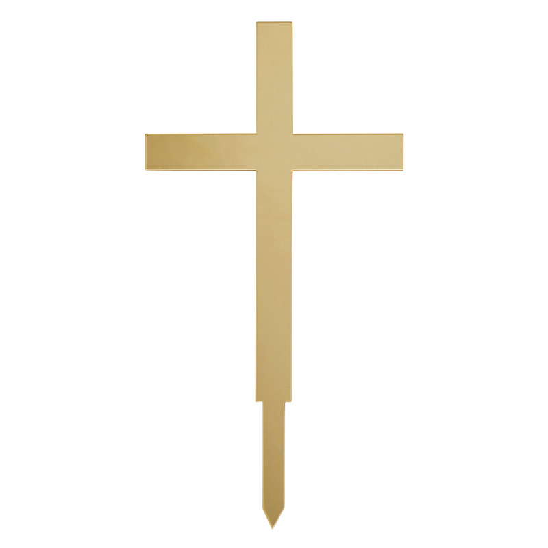 GOLD CROSS ACRYLIC CAKE TOPPER