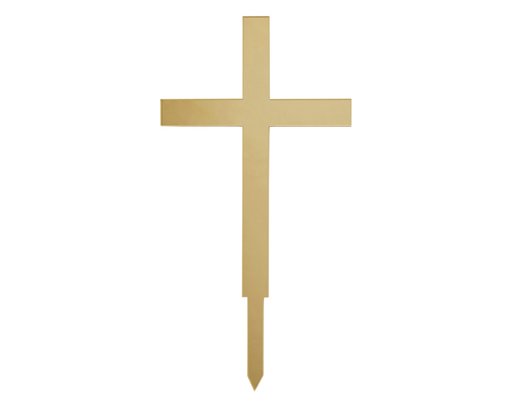 GOLD CROSS ACRYLIC CAKE TOPPER