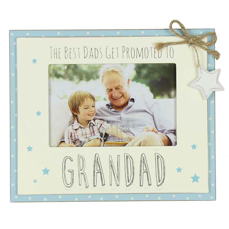 6x4in PROMOTED TO GRANDAD PHOTO FRAME