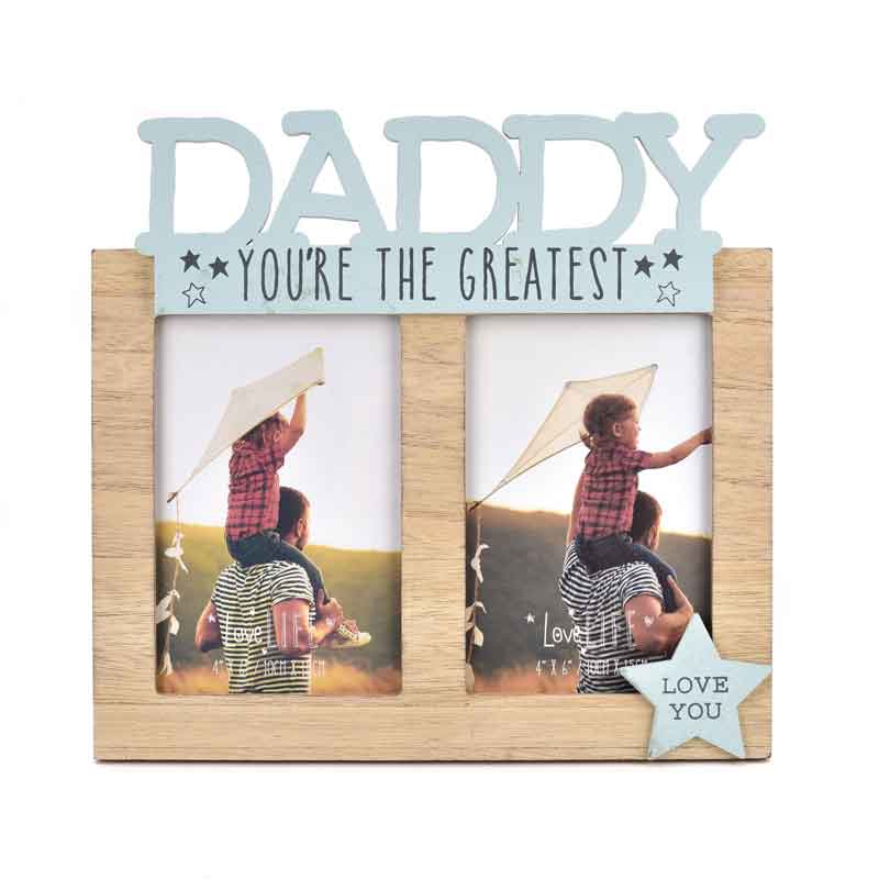 4x6in DADDY LOVE LIFE DOUBLE FRAME