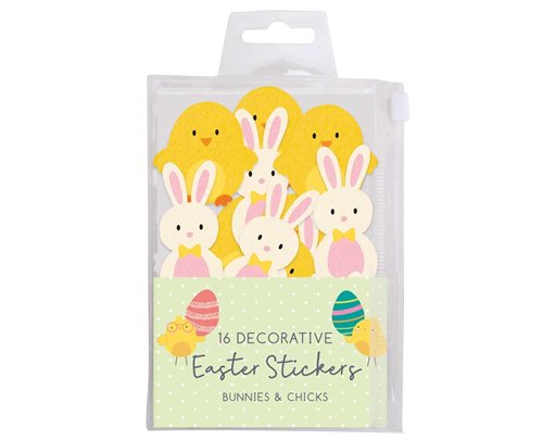 16PK BUNNYS / CHICKS EASTER BONNET DECORATIONS