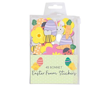 45PC FOAM STICKERS EASTER BONNET DECORATIONS
