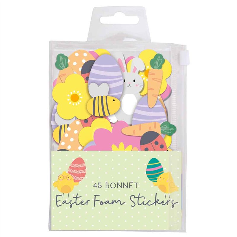 45PC FOAM STICKERS EASTER BONNET DECORATIONS
