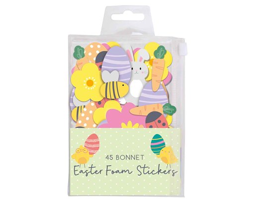 45PC FOAM STICKERS EASTER BONNET DECORATIONS