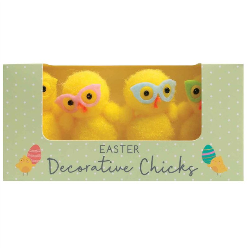 4PK EASTER ASSORTED FUNKY EASTER CHICKS