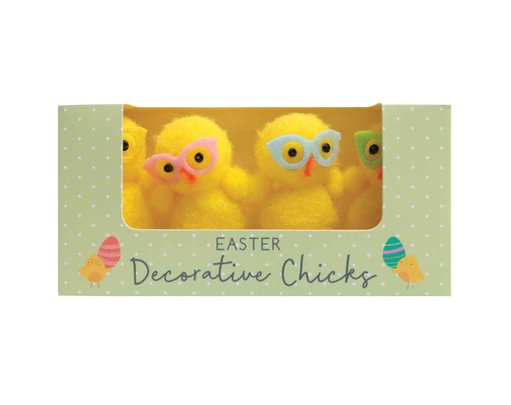 4PK EASTER ASSORTED FUNKY EASTER CHICKS