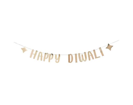 2m GOLD 'HAPPY DIWALI' BANNER