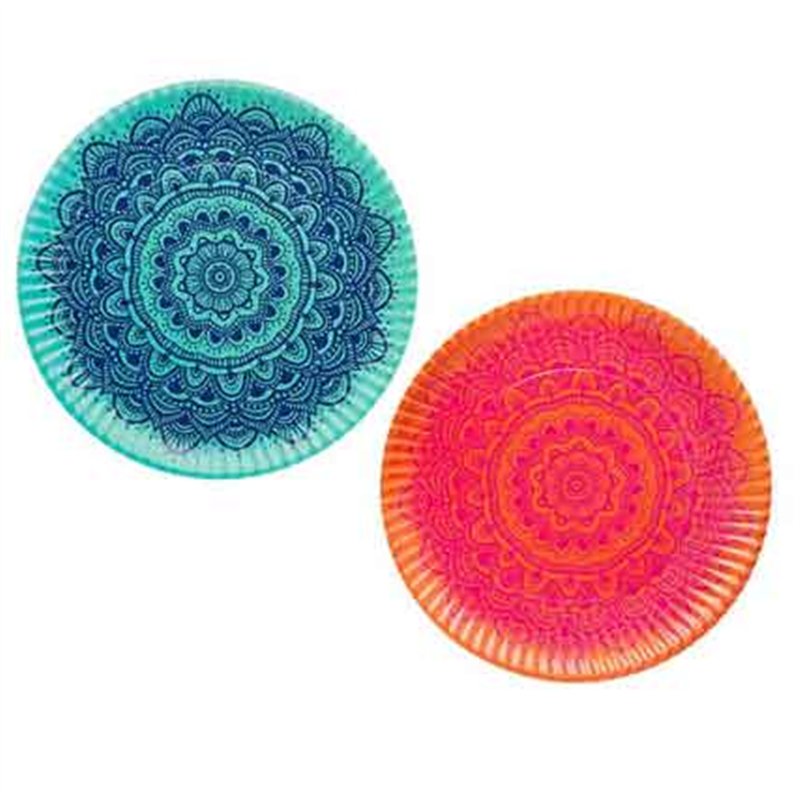 2PK MANDALA LARGE PAPER PLATTERS