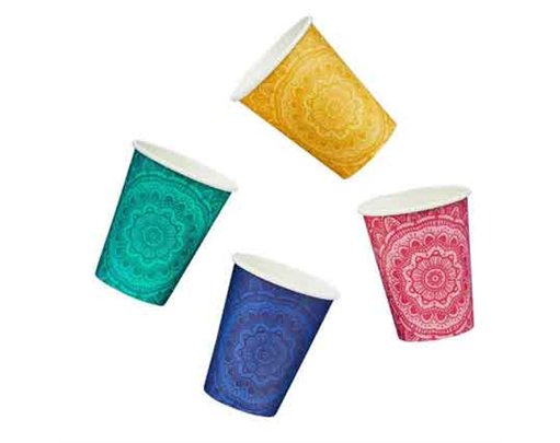 8PK MANDALA PAPER CUPS