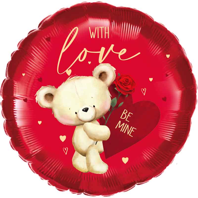 VALENTINES BEAR FOIL BALLOON