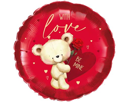 VALENTINES BEAR FOIL BALLOON