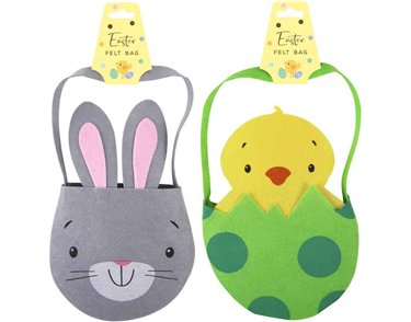 2ASST EASTER FELT BAG