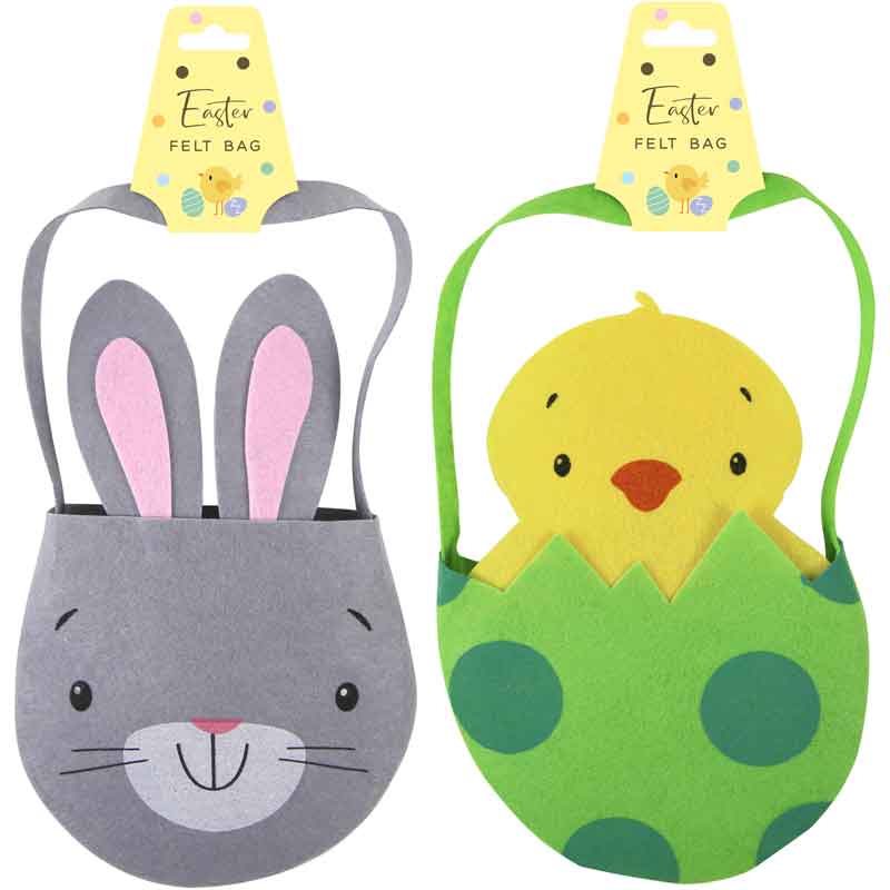 2ASST EASTER FELT BAG
