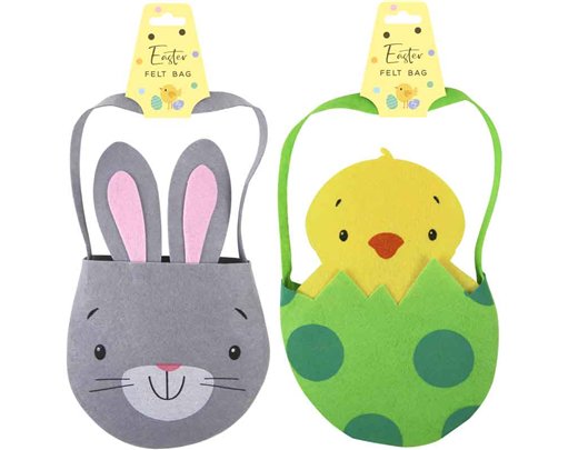 2ASST EASTER FELT BAG
