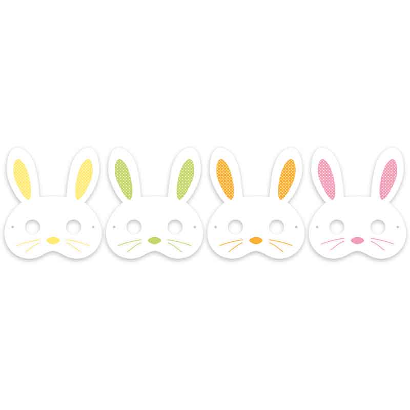 4PK BUNNY MASKS