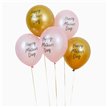 5PK 12in PINK & GOLD 'HAPPY MOTHER'S DAY'  BALLOONS