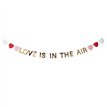 2m GOLD 'LOVE IS IN THE AIR' BANNER