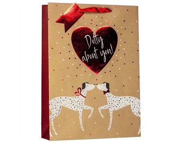 VALENTINES DOTTY ABOUT YOU XLG GIFT BAG 6S