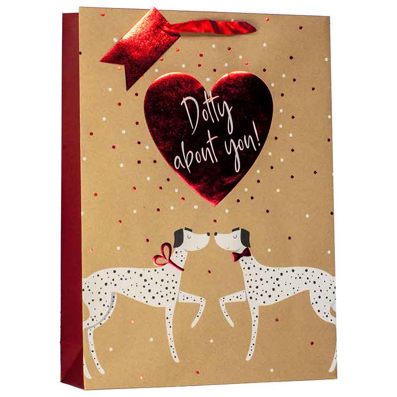 VALENTINES DOTTY ABOUT YOU XLG GIFT BAG 6S