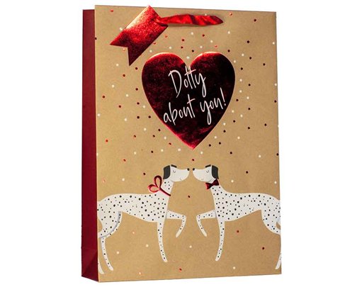 VALENTINES DOTTY ABOUT YOU XLG GIFT BAG 6S