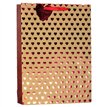VALENTINES FOIL HEART ON KRAFT XLG GIFT BAG 6S