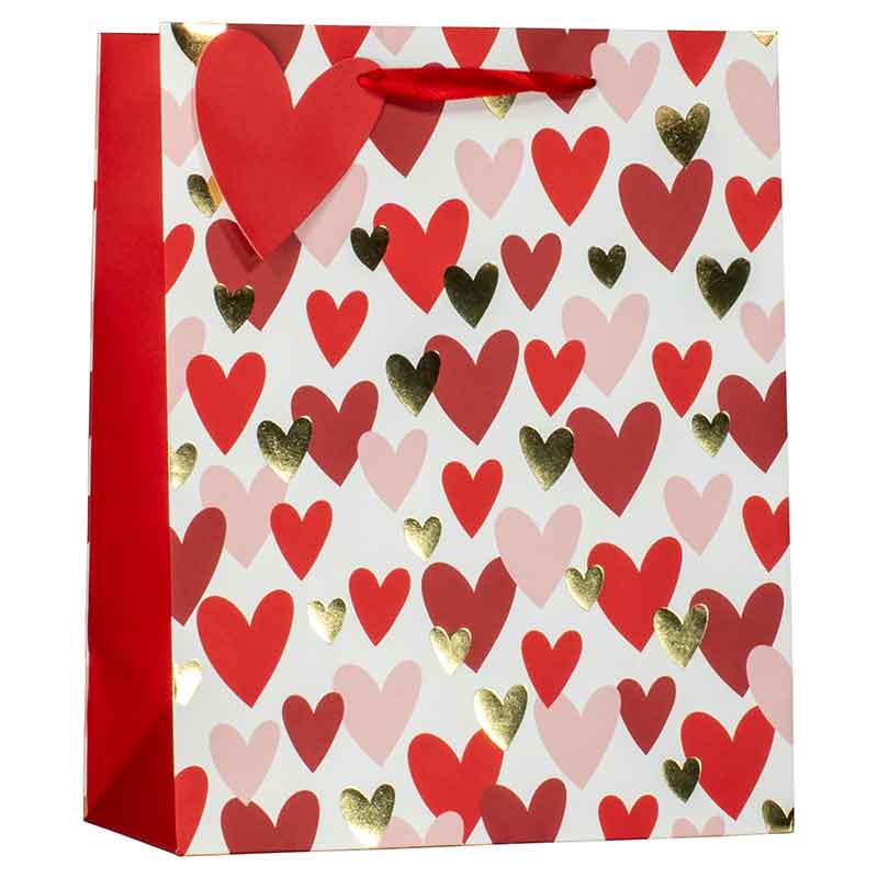 VALENTINE HEARTS LARGE GIFT BAG 6S