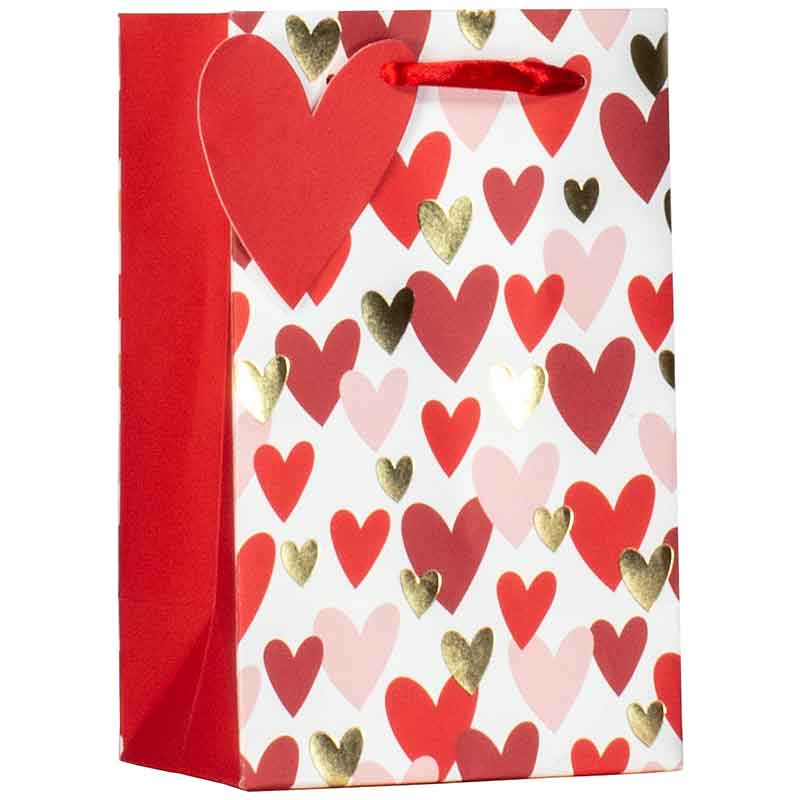 VALENTINE HEARTS SMALL GIFT BAG 6S