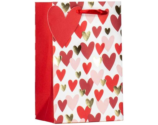 VALENTINE HEARTS SMALL GIFT BAG 6S