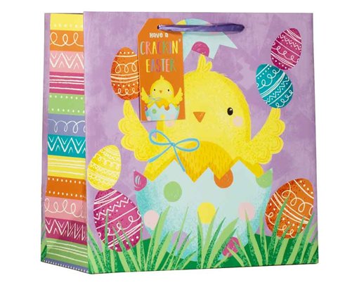 EASTER CHICKEN LARGE GIFT BAG 6S
