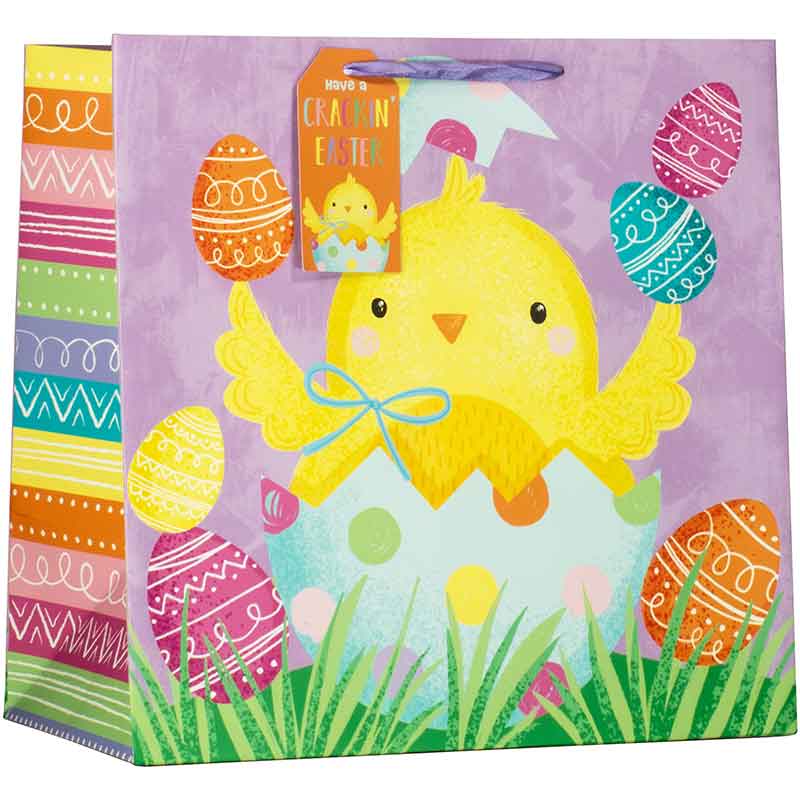 EASTER CHICKEN MEDIUM GIFT BAG 6S