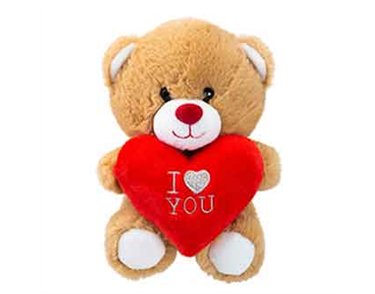 6in BEAR WITH LOVE HEART 9S