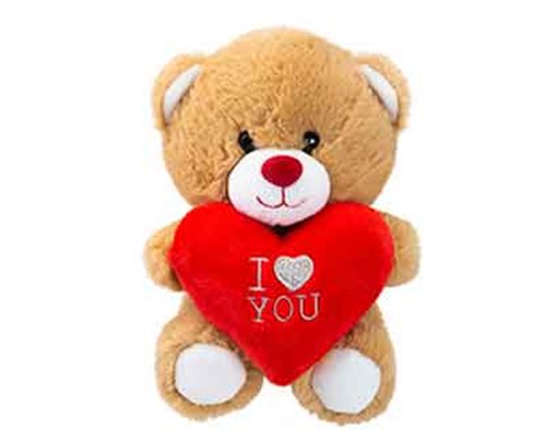 6in BEAR WITH LOVE HEART 9S