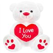28in WHITE "I LOVE YOU" BEAR WITH LOVE HEART