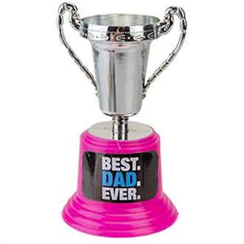 13cm BEST DAD EVER PLASTIC TROPHY IN BOX